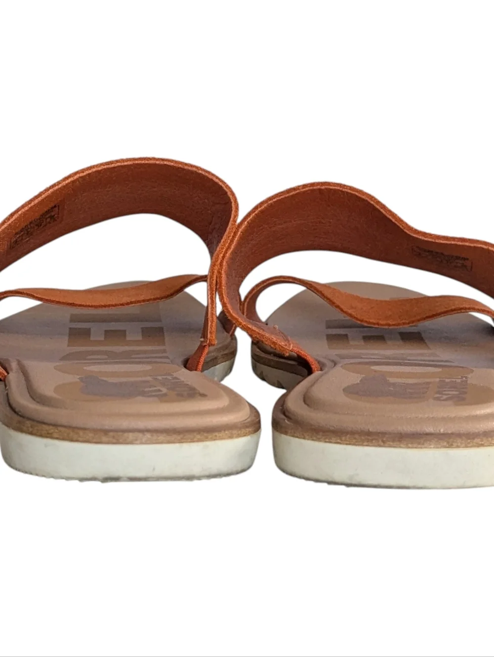 Sorel Ella II Orange Suede Slide Sandals Size 8